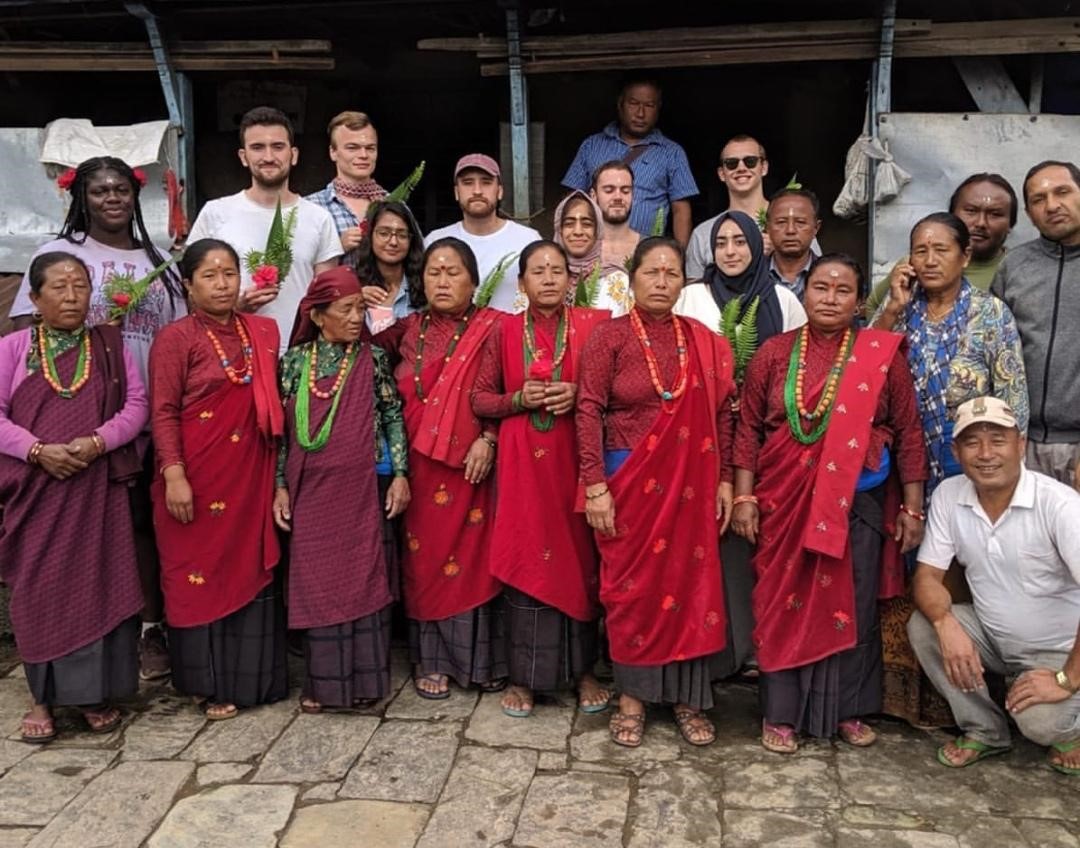 Research Interns from the University of Nottingham visit Bhadaure Mountain Village in rural Nepal